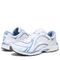 Ryka Sky Walk Women's Athletic Walking Sneaker - White / Metallic Lake Blue - pair left angle
