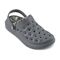 Joybees Varsity Lined Clog - Unisex - Comfy Clog with Arch Support -  Varsity Lined Clog  Adult Charcoal/Grey Cloud Tie Dye  Pp Angle View