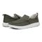 Vionic Seaview Men's Casual Slip-on Shoe with Arch Support - Olive - pair left angle