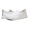 Vionic Seaview Men's Casual Slip-on Shoe with Arch Support - White - pair left angle