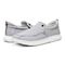 Vionic Seaview Men's Casual Slip-on Shoe with Arch Support - Light Grey - pair left angle