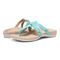 Vionic Karley Womens Slide Sandals - Aqua - pair left angle