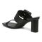 Vionic Brookell Women's Heeled Slide Sandals - Black Leather - Back angle