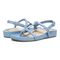 Vionic Adley Womens Quarter/Ankle/T-Strap Sandals - Blue Shadow - pair left angle