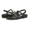 Vionic Adley Womens Quarter/Ankle/T-Strap Sandals - Black - pair left angle