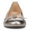 Vionic Amorie Women's Orthotic Supportive Ballet Flat - Free Shipping - Pewter Met Leather - Front