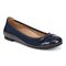 Vionic Amorie Women's Orthotic Supportive Ballet Flat - Free Shipping - Navy Patent - Angle main