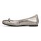 Vionic Amorie Women's Orthotic Supportive Ballet Flat - Free Shipping - Pewter Met Leather - Left Side