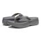 Vionic High Tide Ii Womens Thong Wedge - Pewter - pair left angle