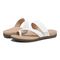 Vionic Morgan Womens Thong Sandals - White - pair left angle
