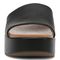 Vionic Trista Women's Slide Wedge Sandal with Arch Support - Black Leather - Front
