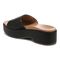 Vionic Trista Women's Slide Wedge Sandal with Arch Support - Black Leather - Back angle