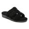 Vionic Adjustable Open-Toe Slipper with Orthotic Arch Support - Indulge Snooze - Black - Angle main