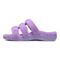 Vionic Adjustable Open-Toe Slipper with Orthotic Arch Support - Indulge Snooze - Pansy - Left Side