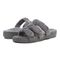 Vionic Adjustable Open-Toe Slipper with Orthotic Arch Support - Indulge Snooze - Charcoal - pair left angle