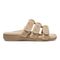 Vionic Adjustable Open-Toe Slipper with Orthotic Arch Support - Indulge Snooze - Wheat - Right side