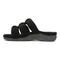 Vionic Adjustable Open-Toe Slipper with Orthotic Arch Support - Indulge Snooze - Black - Left Side