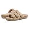 Vionic Adjustable Open-Toe Slipper with Orthotic Arch Support - Indulge Snooze - Wheat - pair left angle