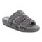 Vionic Adjustable Open-Toe Slipper with Orthotic Arch Support - Indulge Snooze - Charcoal - Angle main
