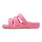 Vionic Adjustable Open-Toe Slipper with Orthotic Arch Support - Indulge Snooze - Electric Pink - Left Side