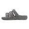 Vionic Adjustable Open-Toe Slipper with Orthotic Arch Support - Indulge Snooze - Charcoal - Left Side