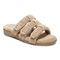 Vionic Adjustable Open-Toe Slipper with Orthotic Arch Support - Indulge Snooze - Wheat - Angle main