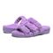 Vionic Adjustable Open-Toe Slipper with Orthotic Arch Support - Indulge Snooze - Pansy - pair left angle