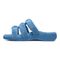 Vionic Adjustable Open-Toe Slipper with Orthotic Arch Support - Indulge Snooze - Horizon Blue - Left Side