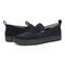 Vionic Uptown Women's Slip-On Loafer Moc Casual Shoes - Navy Suede - pair left angle