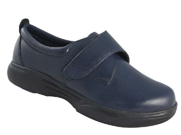 Mt. Emey 9209 - Navy Blue casual walking shoe by Apis - profile view
