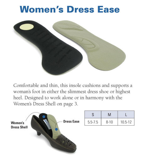 Dress Ease shown with Women's Dress Orthotics