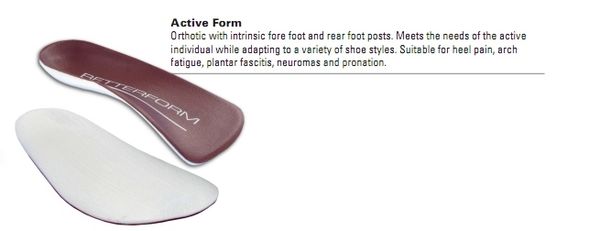Betterform Custome Made Active Orthotics