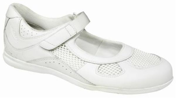 Drew Delite - White Calf/White Mesh Mary Jane Women Shoes - 14373