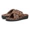 Vionic Relax - Orthaheel Orthotic Slippers - Brown Leopard - pair left angle