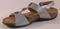 Orthaheel Louisa - Leather Adjustable Sandals - 24LOUISA-Pewter_Metallic