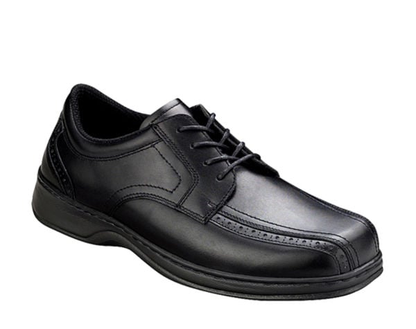 Orthofeet Men's Dressy Oxford - Lace Shoes - orthofeet-465-black