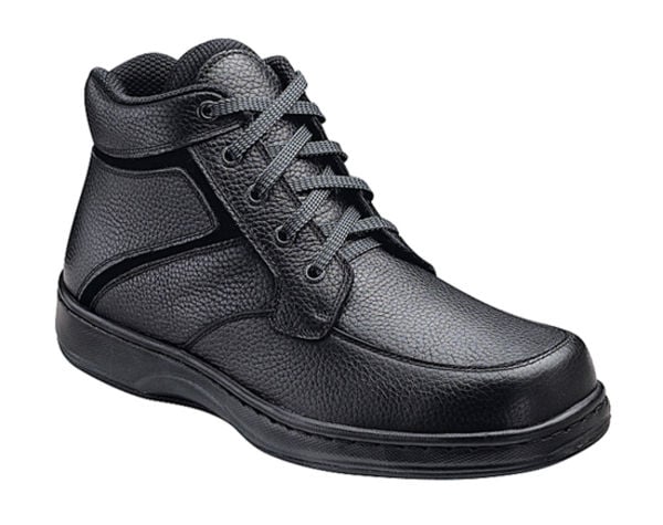 Orthofeet Men's Comfort Boots - 481 - orthofeet-481-black-napa