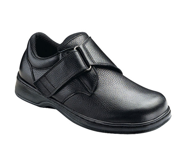 Orthofeet Men's Comfort Strap Shoes 510 - orthofeet-510-black-napa