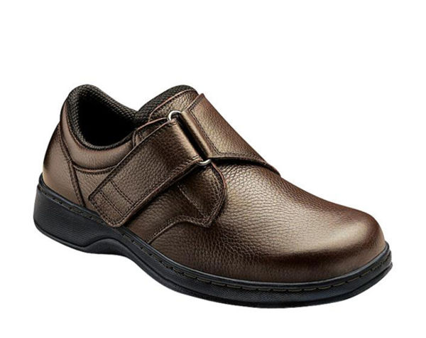 Orthofeet Men's Comfort - Strap shoes 520 - orthofeet-520-brown-napa
