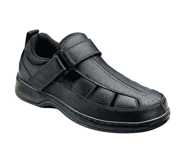 Orthofeet Men's Fisherman Sandals - orthofeet-571-black