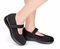 Orthofeet Springfield - Women's Stretchable Mary Janes - Black