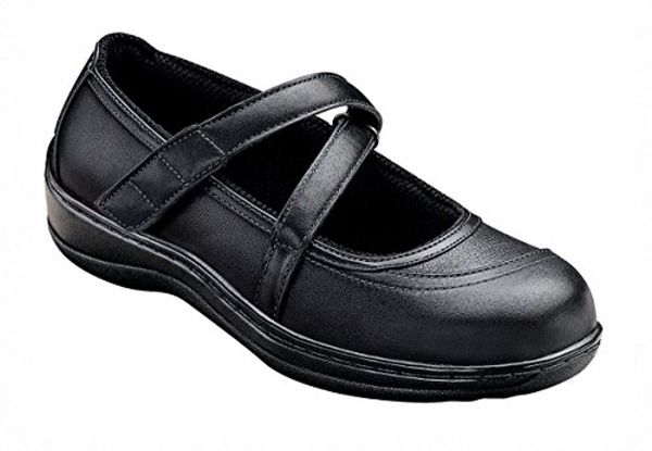Orthofeet Women's Celina Mary Jane Shoes - Black