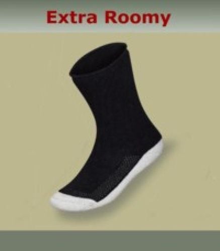 Orthofeet Ext Roomy Diabetic Socks - 3 Pack - orthofeet-sock3a- Black