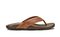 OluKai Hiapo Men's Leather Beach Sandals - Rum / Dark Wood - Side