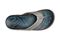 OluKai Hiapo Men's Leather Beach Sandals - Charcoal / Lava Rock - Top