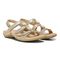 Vionic Amber - Women's Adjustable Slide Sandal - Orthaheel - Gold Metallic Linen - Pair