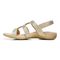 Vionic Amber - Women's Adjustable Slide Sandal - Orthaheel - Gold Metallic Linen - Left Side