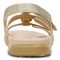 Vionic Amber - Women's Adjustable Slide Sandal - Orthaheel - Gold Metallic Linen - Back