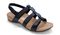Vionic Amber - Women's Adjustable Slide Sandal - Orthaheel - Navy