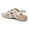Vionic Amber - Women's Adjustable Slide Sandal - Orthaheel - Silver Met Linen - Back angle